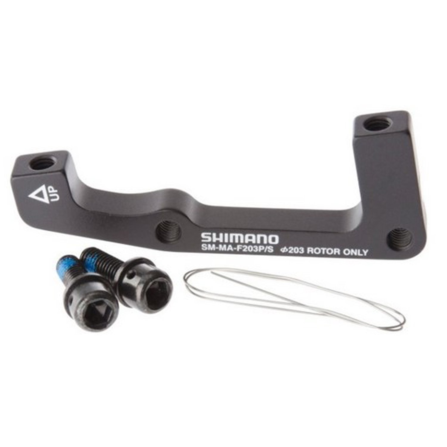 Адаптер дискового тормоза Shimano from Postmount brake to IS2000 frame, 203 mm, черный, УТ000077864 адаптер дискового тормоза shimano flatmount disc brake rear adapter for fm to fm from 140 mm to 160 mm ra100062
