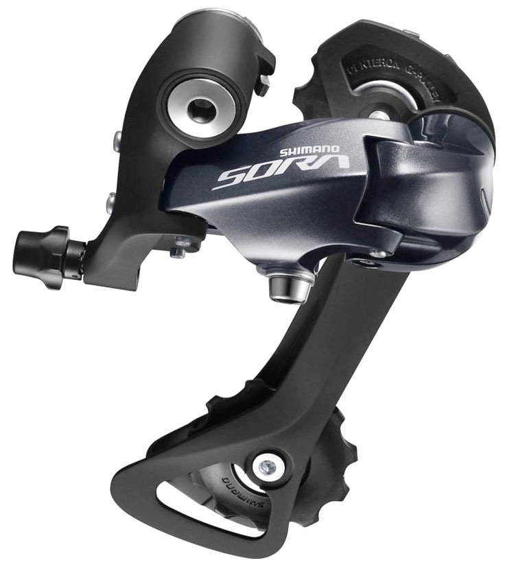 

Суппорт-переключатель задний SHIMANO SORA ARDR3000GS, 9 скоростей, резьба, средний, черный, 2-8288