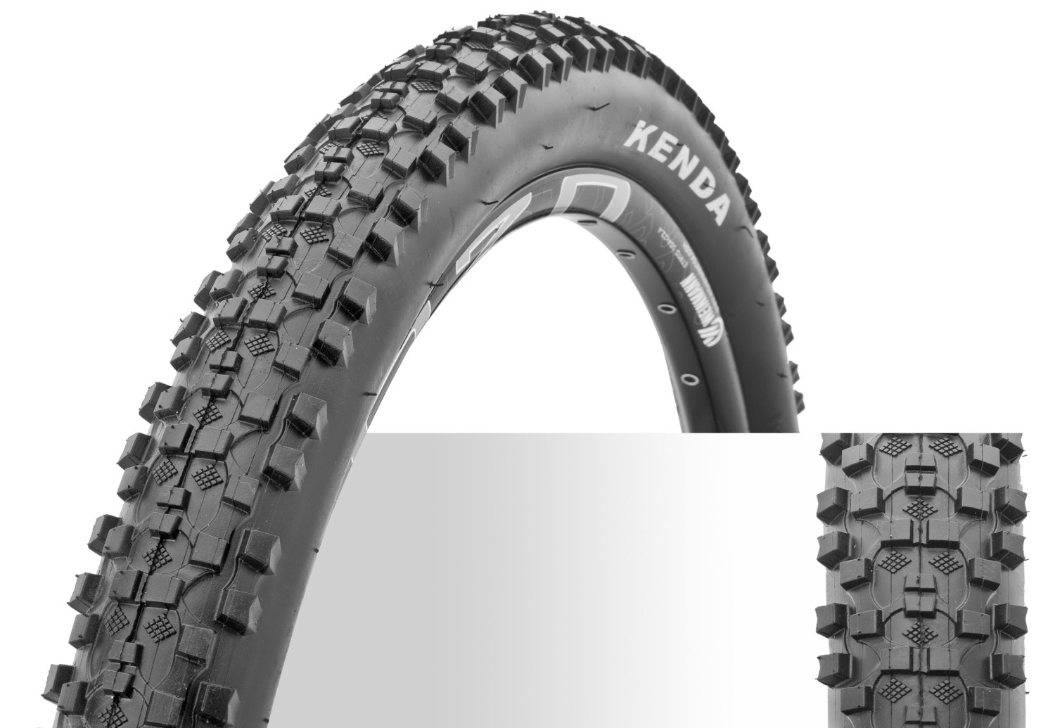 

Покрышка велосипедная KENDA K-1027, 26"х2,10, 22 TPI, черная, 620180, Черный