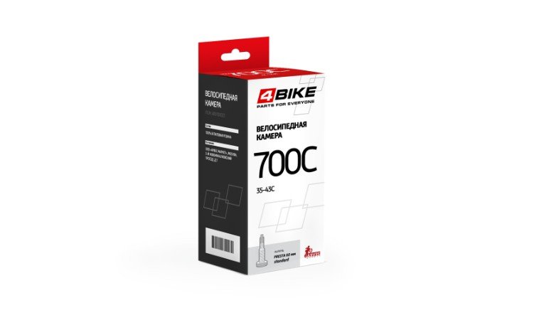 

Камера 4Bike 700Cx35-43C a/v ниппель 60 мм, ARV000132