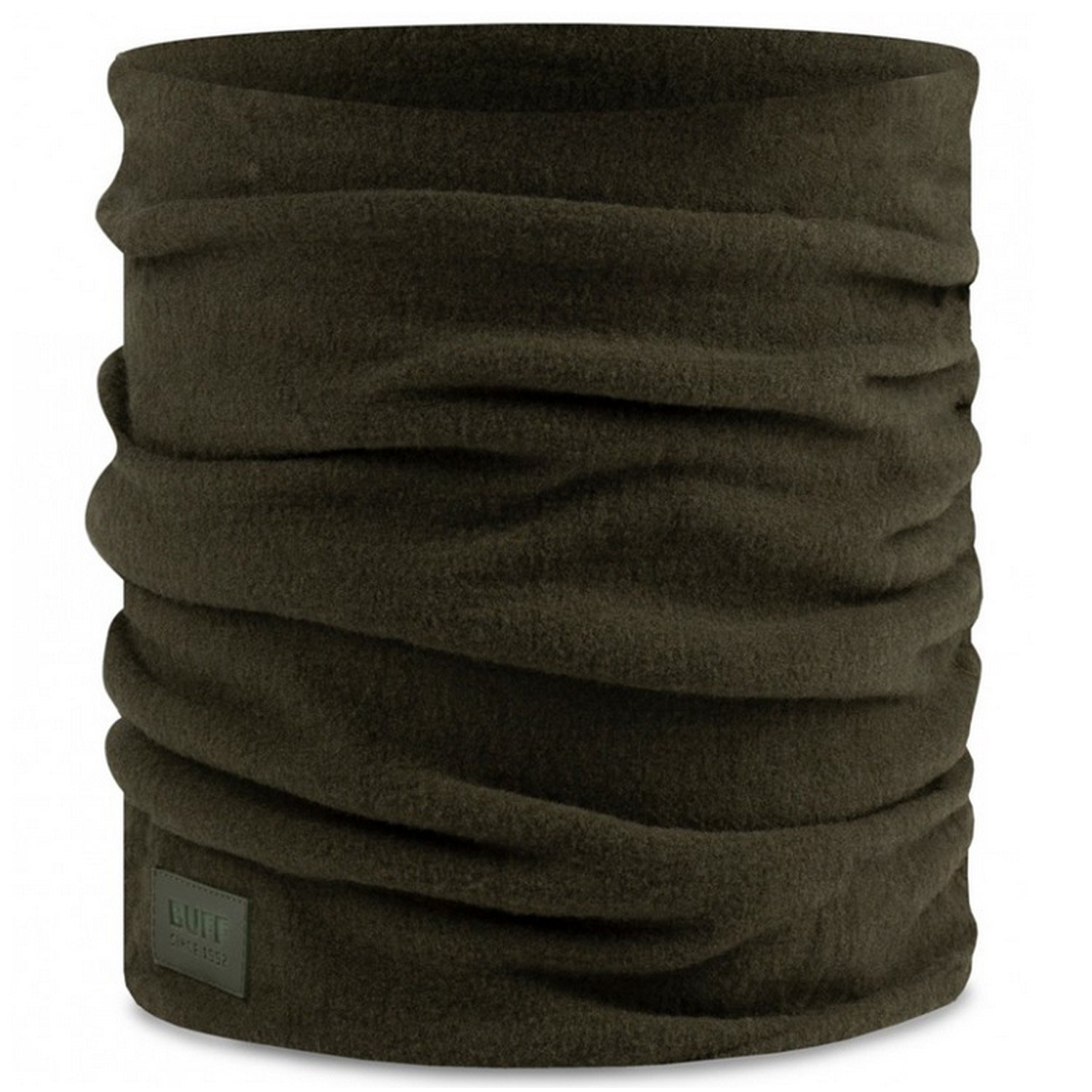 фото Бандана buff merino fleece neckwarmer solid khaki, унисекс, зеленый, 2022, 124119.854.10.00