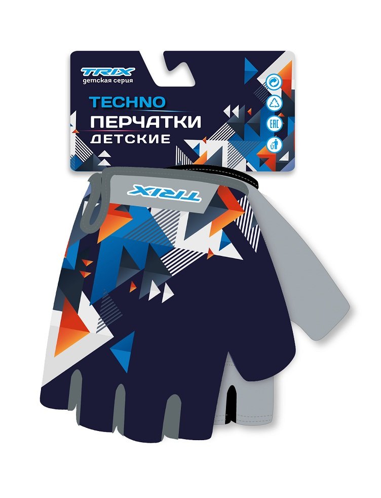 

Велоперчатки детские TRIX, Techno, гелевые вставки, лайкра/искусственная замша, антискользящие, GL-TX-TECHNO (7XS )
