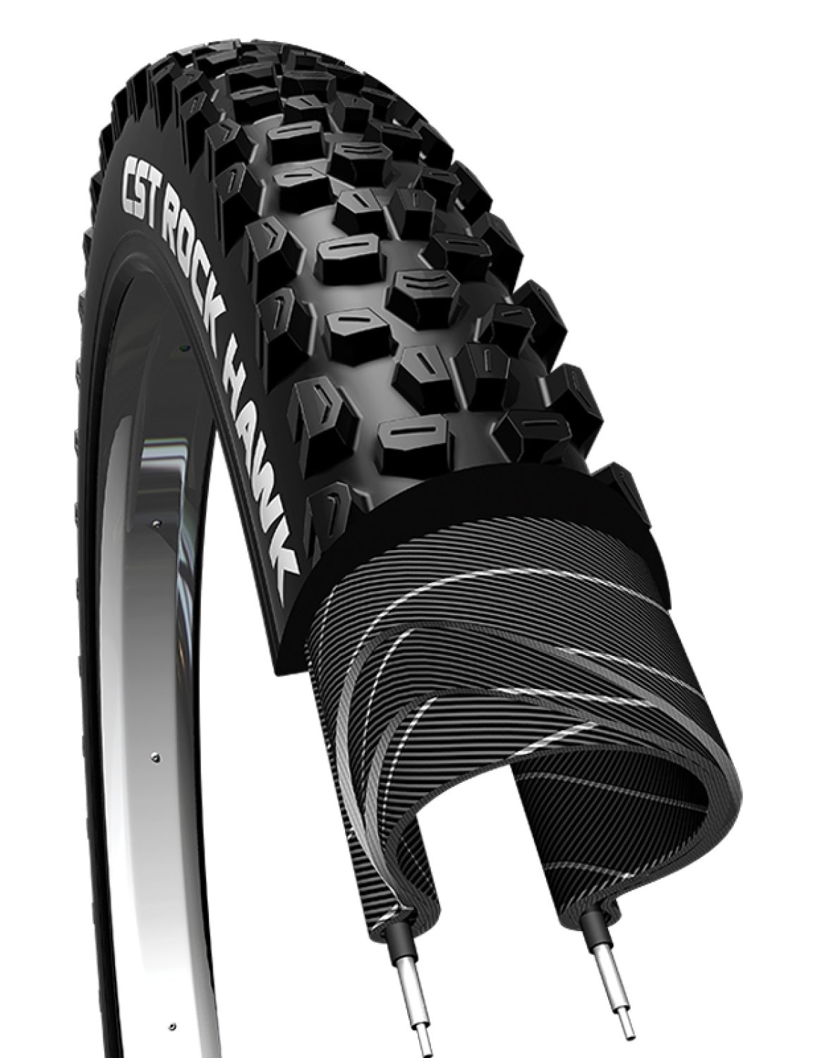 

Покрышка велосипедная CST, 27.5x2.25, ROCK HAWK, 57-584, E-BIKE, C1844, Черный