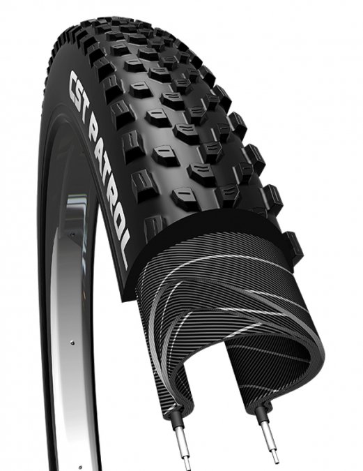 

Покрышка велосипедная CST, 27.5x2.6, PATROL, 66-584, E-BIKE, жёсткая, C1846, Черный