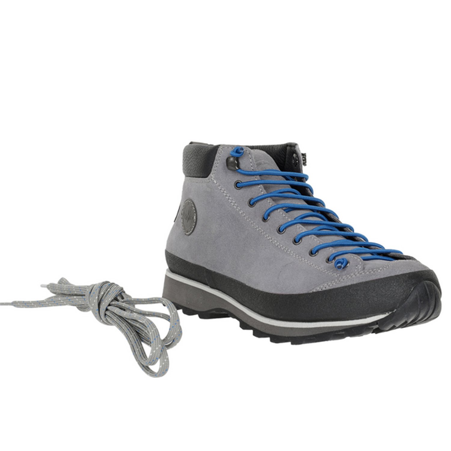фото Ботинки lomer bio naturale mid mtx suede ash/laguna, женские, серый, 2022-23, 50085_a_03