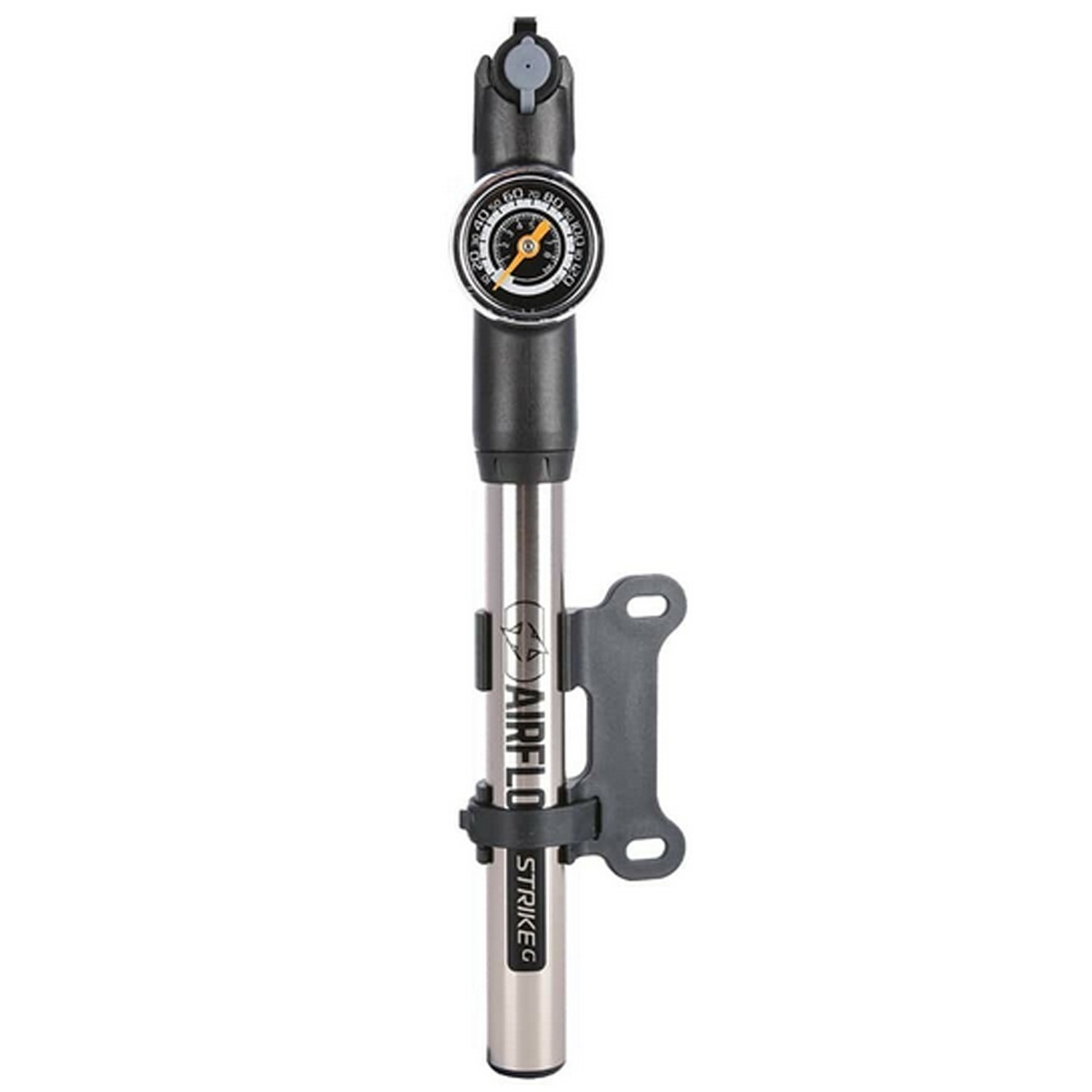 Велонасос Oxford Airflow Strike Alloy Mini Pump with Gauge, серый, PU884