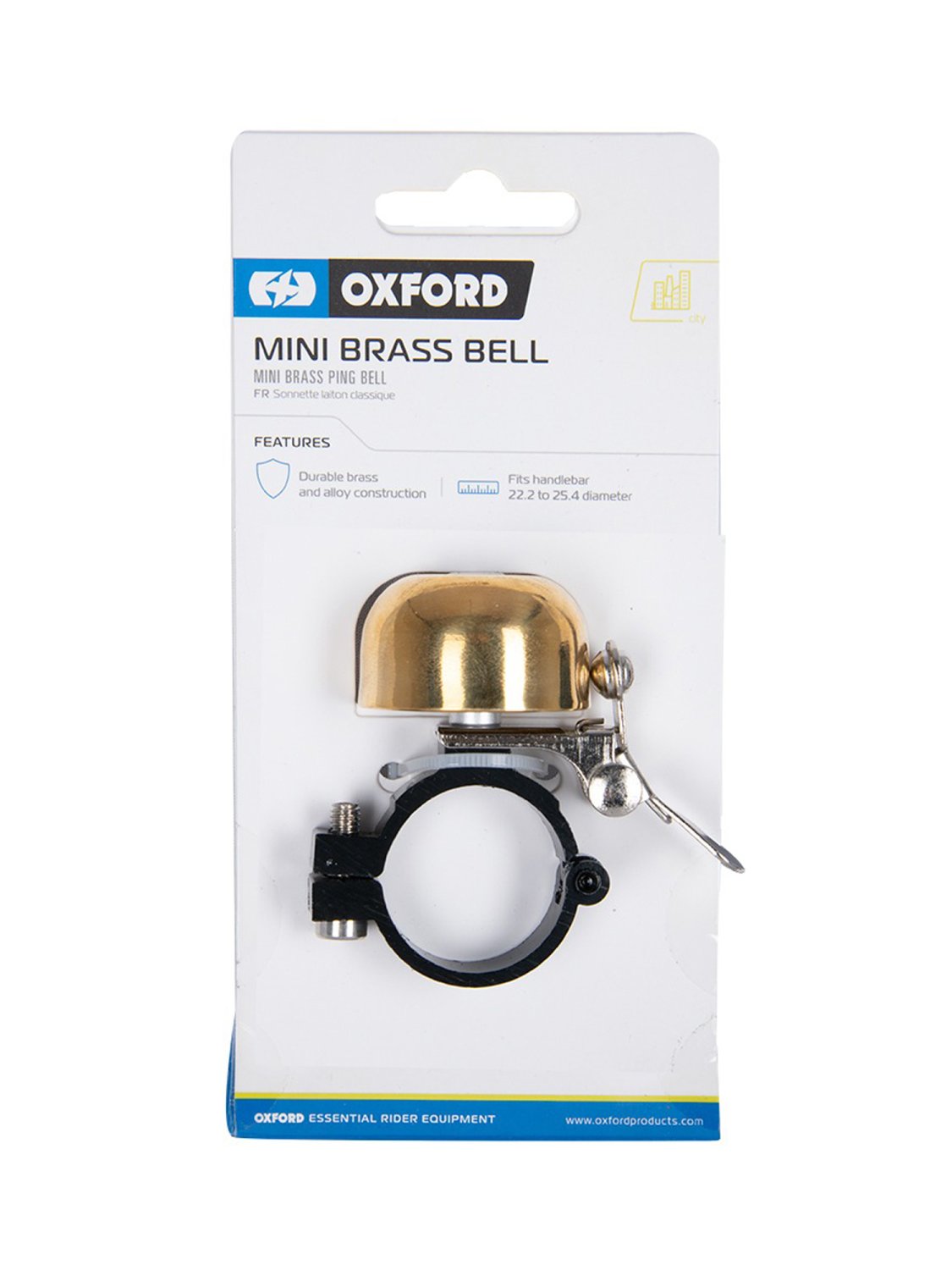 Звонок велосипедный Oxford Mini Ping Brass Bell Gold б/р, BE157G купить на ЖДБЗ.ру - фотография № 2