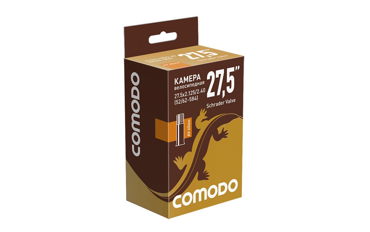 

Велокамера COMODO, 27.5 x 2.125/2.40 (52/62-584), AV 40 мм, бутиловая, TBCM272125AV40BT