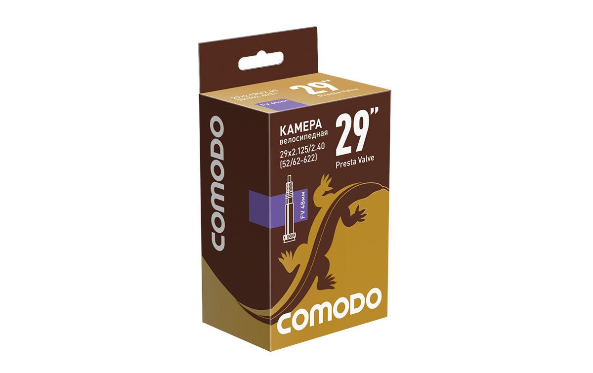 

Велокамера COMODO, 29 x 2.125/2.40 (52/62-622), FV 48мм, бутиловая, TBCM292125FV48BT