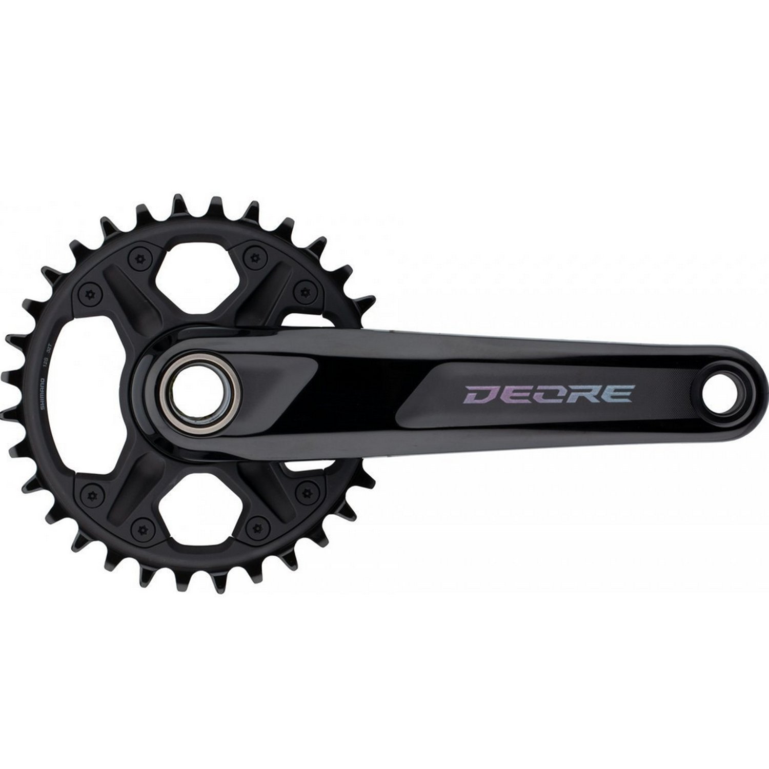 Система велосипедная Shimano Deore FC-M6120-1, 170.0 mm 32T, черный, EFCM61201CXA2 шатун левый 152мм подходит для детских 24 велосипедов алюминий 00 180422