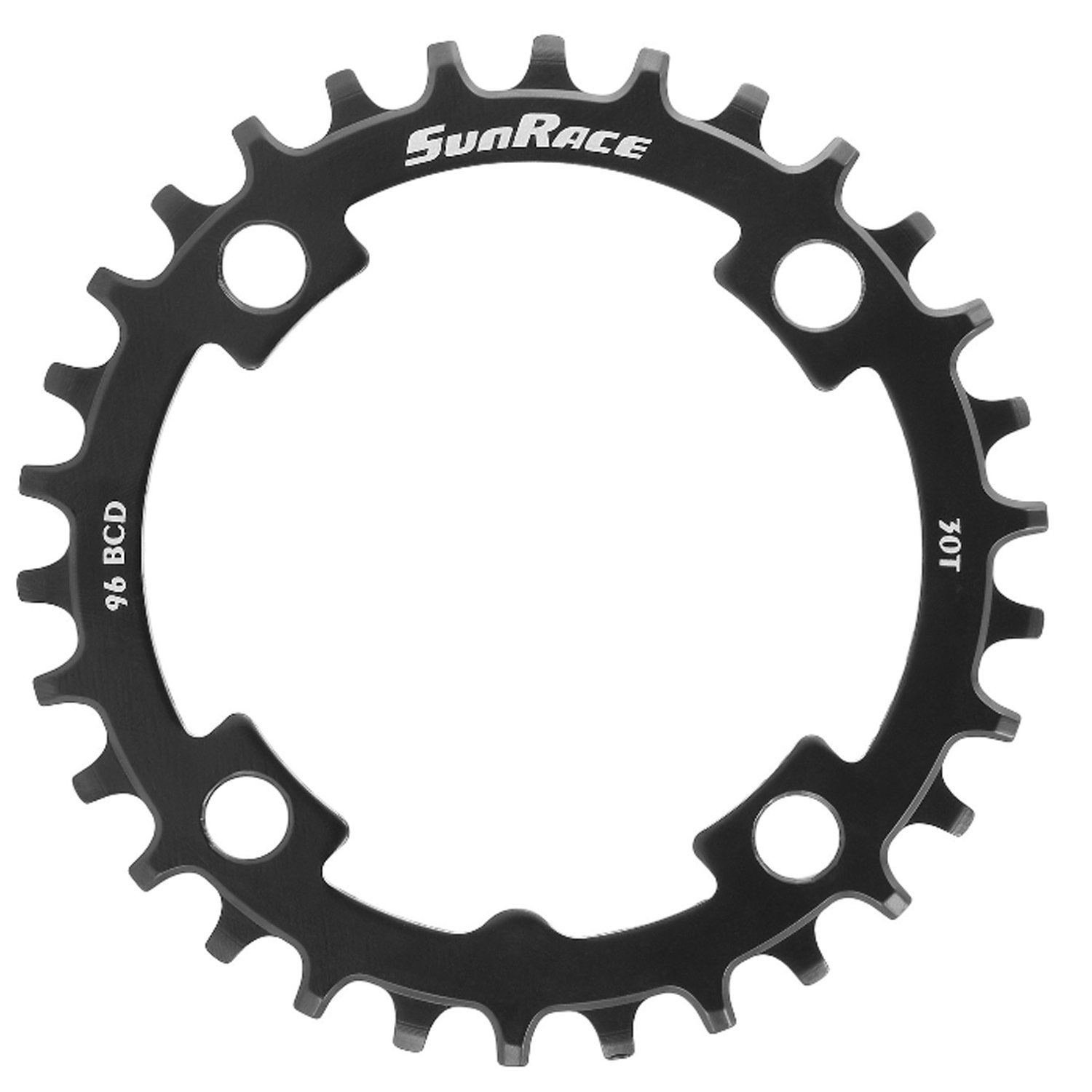 

Велосипедная звезда передняя SunRace NW, 30T, BCD 96, сталь, чёрный, УТ000176371, Черный