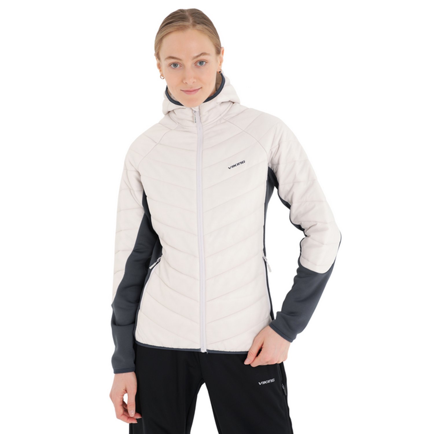 Куртка для активного отдыха VIKING Becky Warm Pro, женский, белый/серый, 2022-23, 750/24/3232_0208