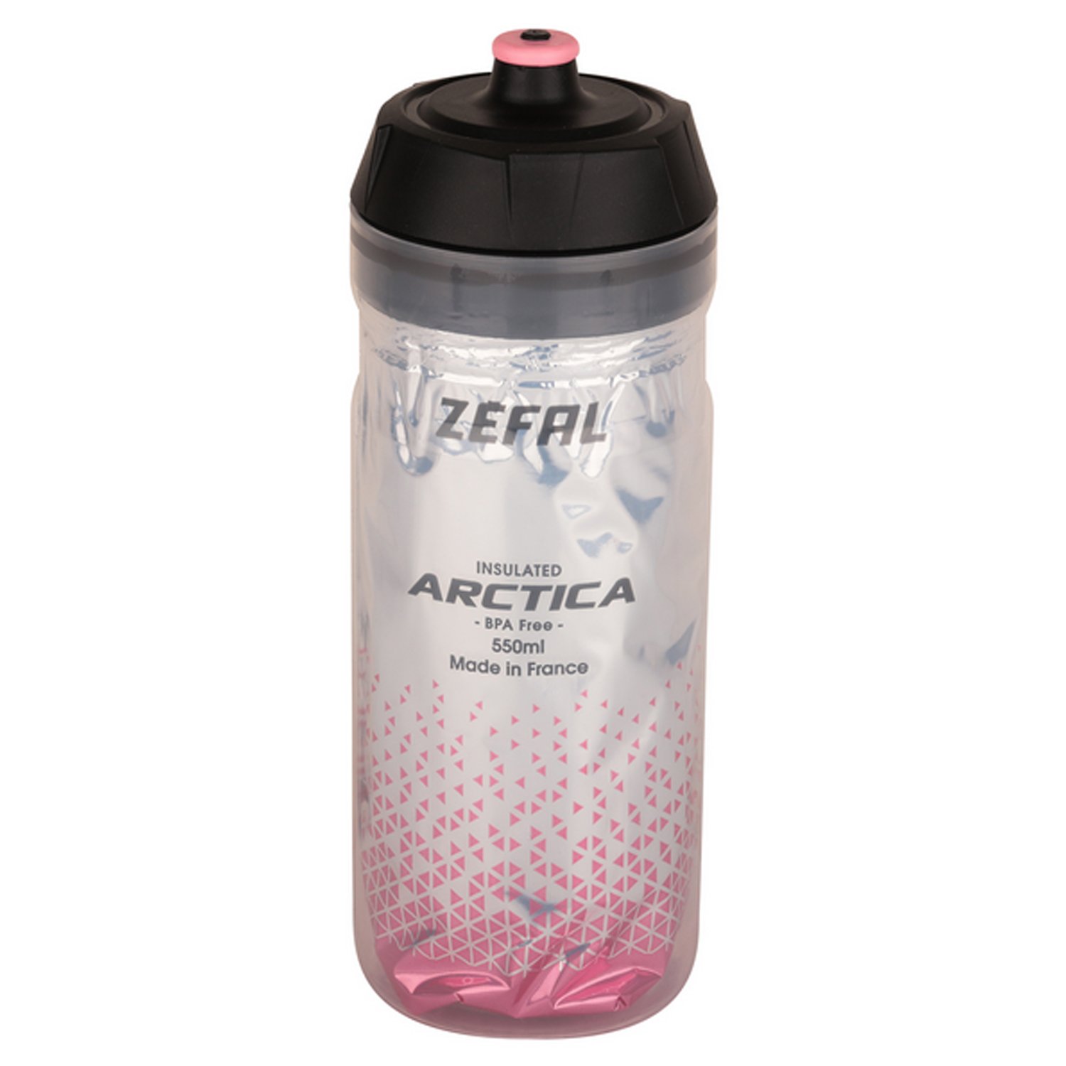 Термофляга велосипедная Zefal Arctica 55 Bottle, пластик, 550 мл, розовый/серый, 2023, 1663 сумка велосипедная под флягу acepac fat bottle bag серый 132022