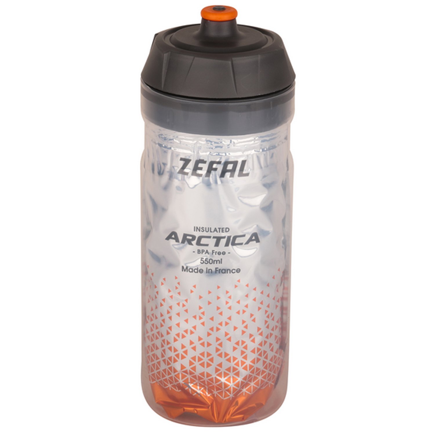 Термофляга велосипедная Zefal Arctica 55 Bottle, пластик, 550 мл, оранжевый/серый, 2023, 1664 фляга велосипедная zefal sense pro 65 bottle полипропилен 650 мл красный 2023 1450