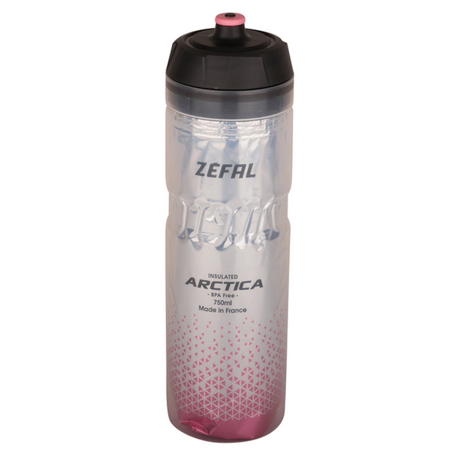 Термофляга велосипедная Zefal Arctica 75 Bottle, пластик, 750 мл, розовый/серый, 2023, 1675 флягодержатель велосипедный zefal pulse a2 bottle cage пластик белый 2023 1767
