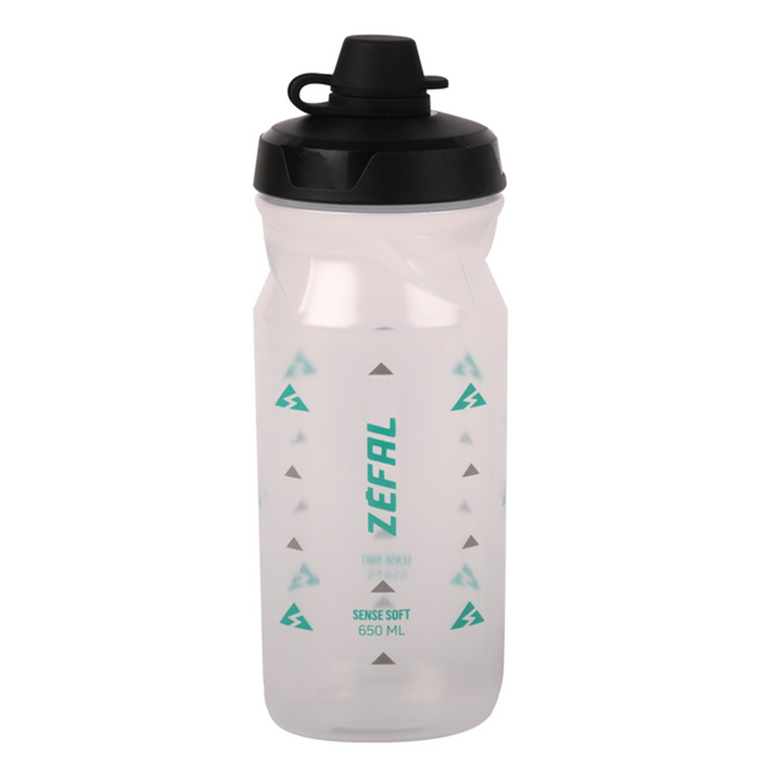Фляга велосипедная Zefal Sense Soft 65 No-Mud Bottle Translucent, пластик, 650 мл, зеленый/серый, 2023, 155Q фляга велосипедная oxford water bottle hydra пластик 700 мл 2023 bt152b
