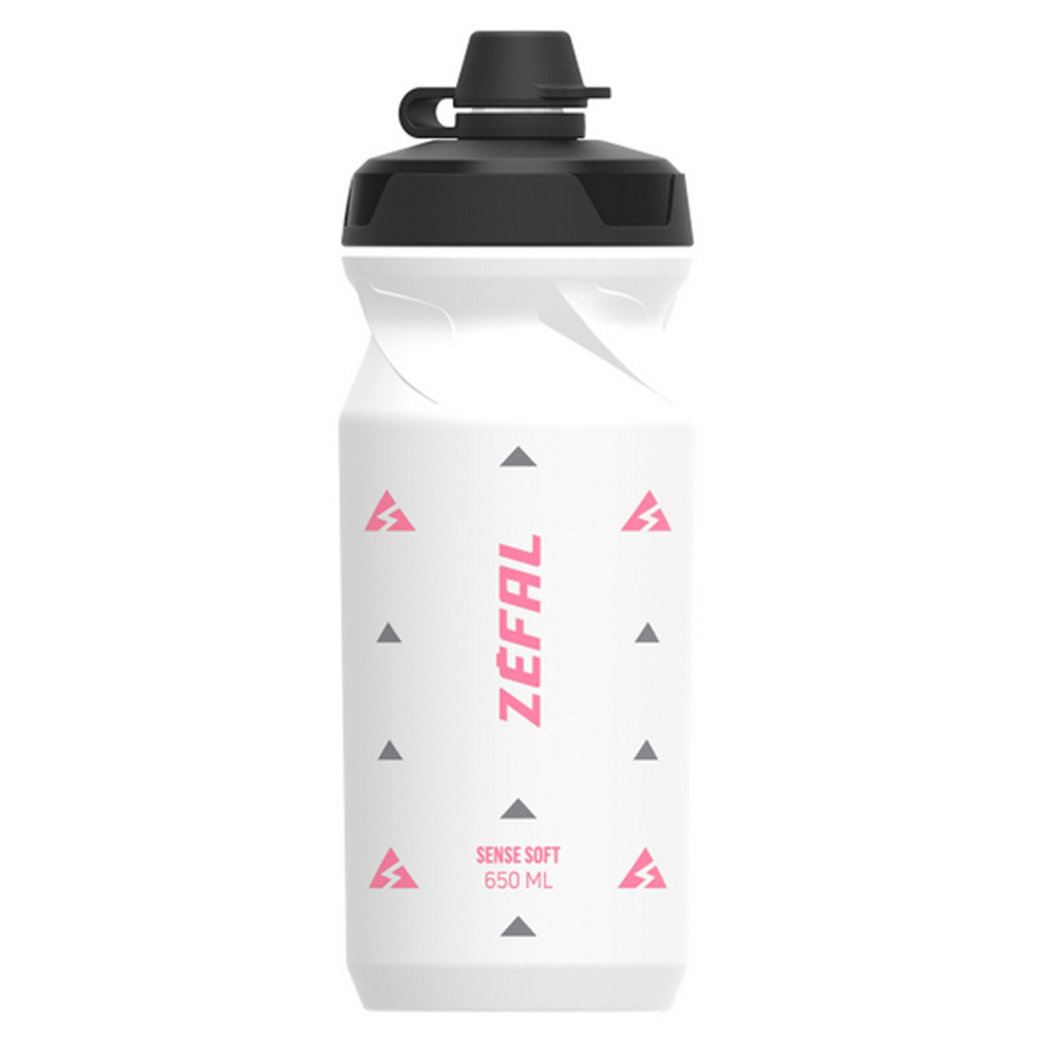 Фляга велосипедная Zefal Sense Soft 65 No-Mud Bottle, пластик, 650 мл, белый/розовый, 2023, 155R флягодержатель велосипедный zefal pulse a2 bottle cage пластик белый 2023 1767