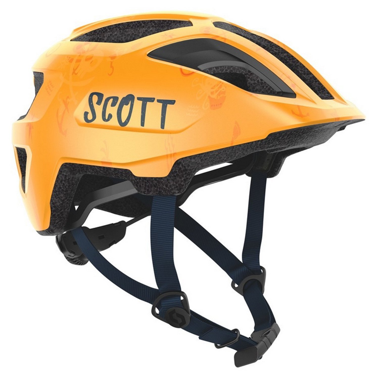 Велошлем SCOTT Kid Spunto (CE), fire orange, ES275235-6522 шлем велосипедный scott spunto kid azalea pink onesize 50 56 см 2019 270115 5815