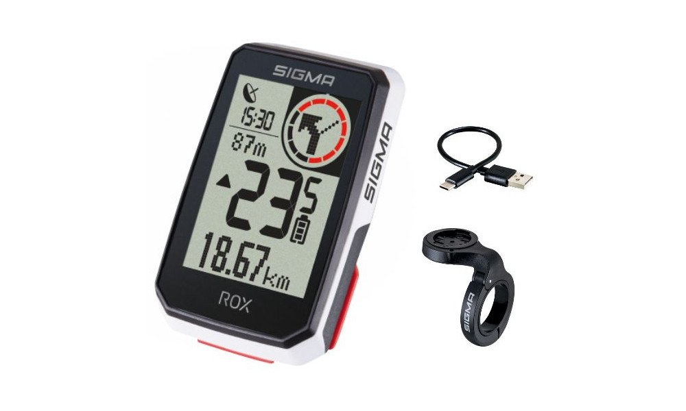 

Велокомпьютер SIGMA NEW, ROX 2.0 (White), Top-Mount крепеж на руль, 14 функций, GPS, BLUETOOTH, белый, 4-001053
