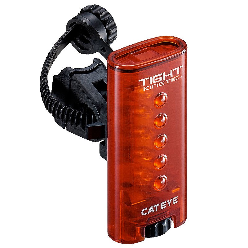 

Фонарь велосипедный CAT EYE, LED TIGHT KINETIC, 5 светодиодов, 3 режима, с датчиком движения, АААх2, 8-12039019