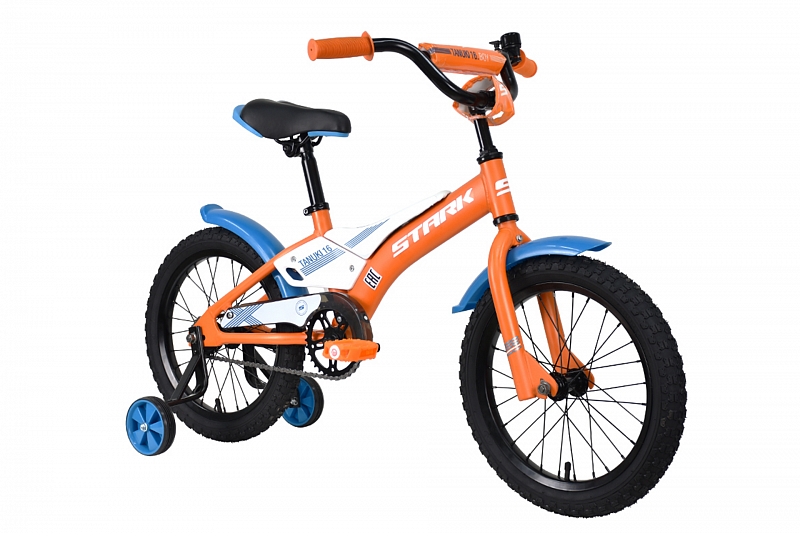 Детский велосипед Stark Tanuki 16 Boy оранжевый/синий/белый, 2023 УТ-00335258 Ножной - фото 2