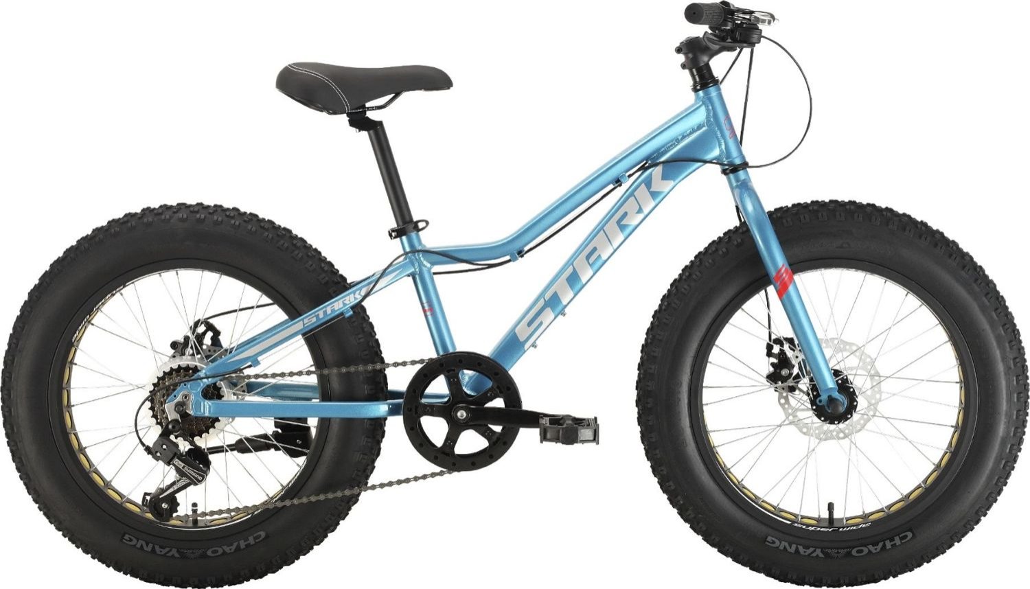 Детский велосипед Stark Rocket Fat 20.1 D, голубой/белый, 2024, HQ-0014338 горный велосипед stark 23 respect 26 1 d microshift