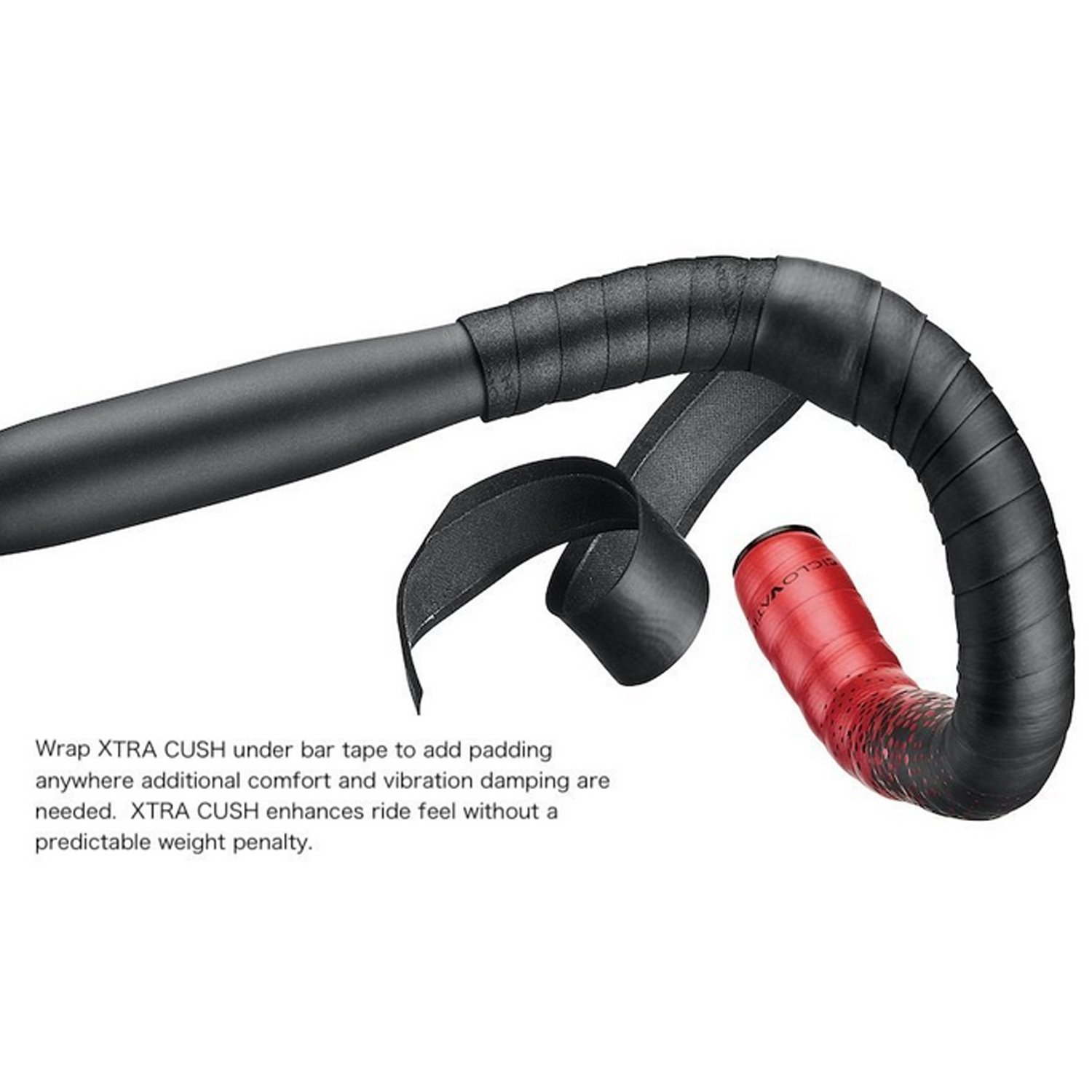 Шоссейная обмотка руля Лента демпферная Ciclovation Xtra Cush Under Bar Tape, Matt Black, 3620.21001