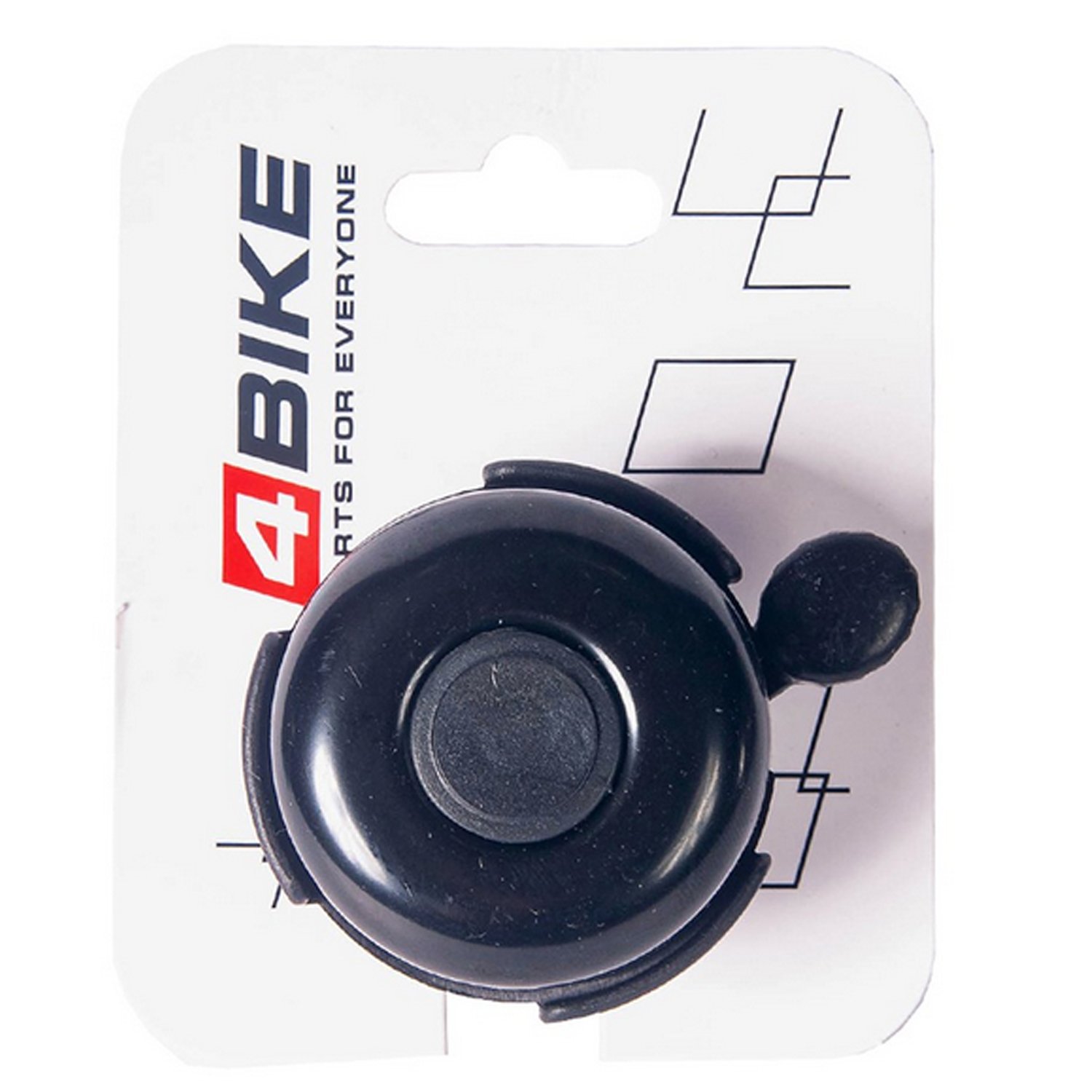 Звонки и Клаксоны Велозвонок 4BIKE BB3204-Blk, латунь, D-52 мм, черный, ARV000157