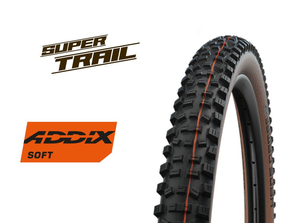 

Велопокрышка Schwalbe HANS DAMPF Evo, 27.5x2.35, 995 г, фолдинговая, бескамерная, цвет Bronze Sidewall, 11654379, Черно-коричневый