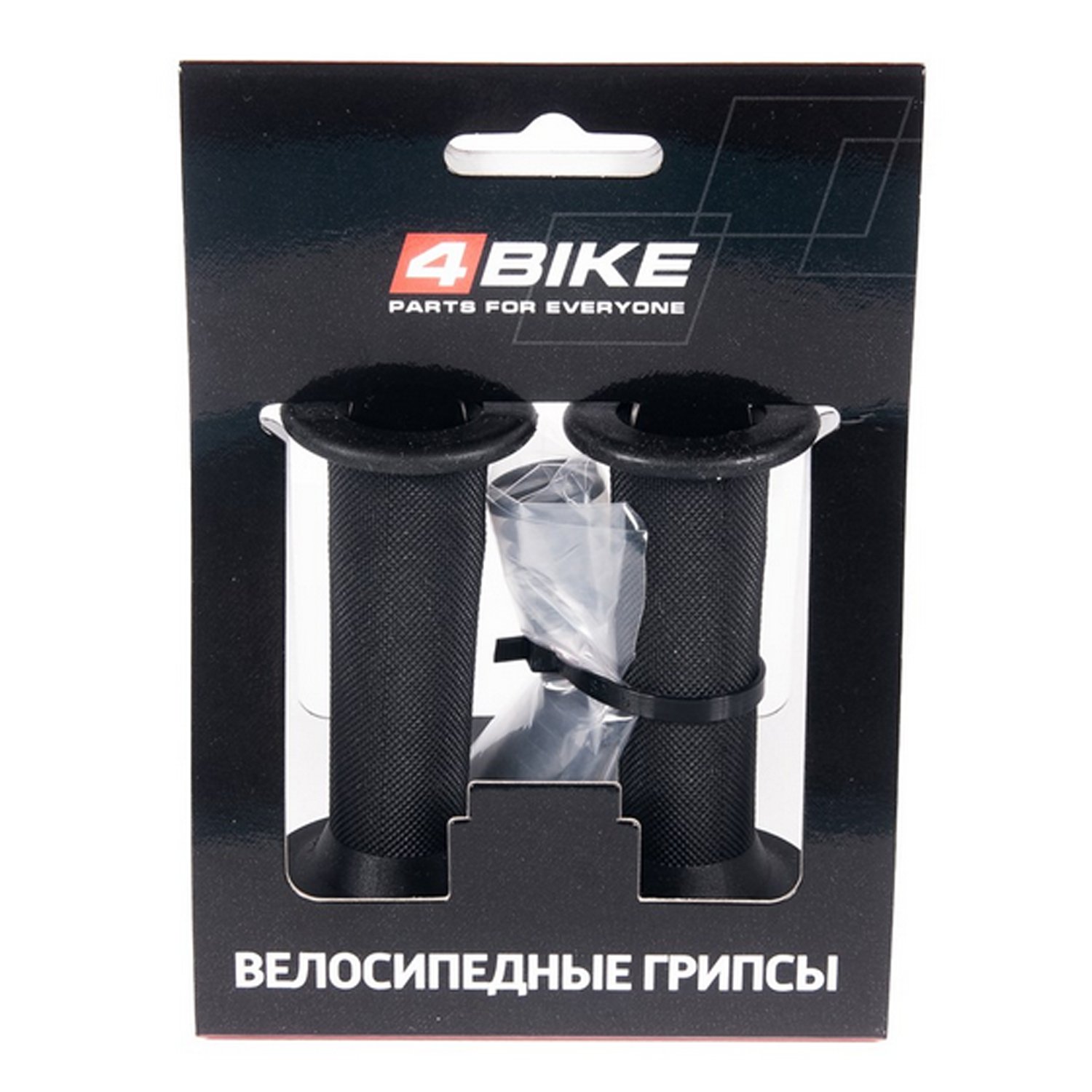 фото Грипсы велосипедные 4bike, 90 мм, детские, черный, arv000070