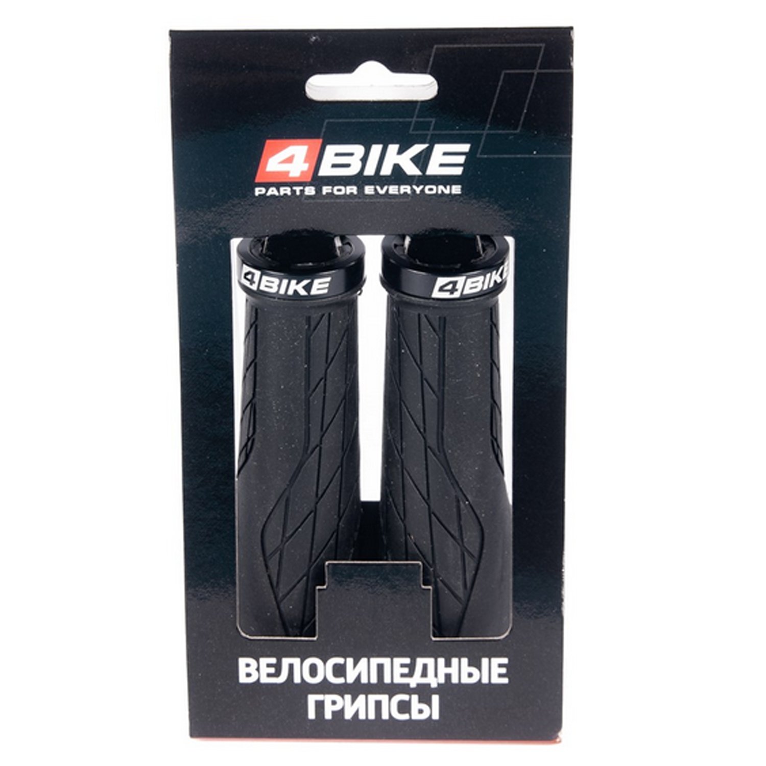 

Грипсы велосипедные 4BIKE, 131.6 мм, эргономичные, черный, ARV000036, Чёрный