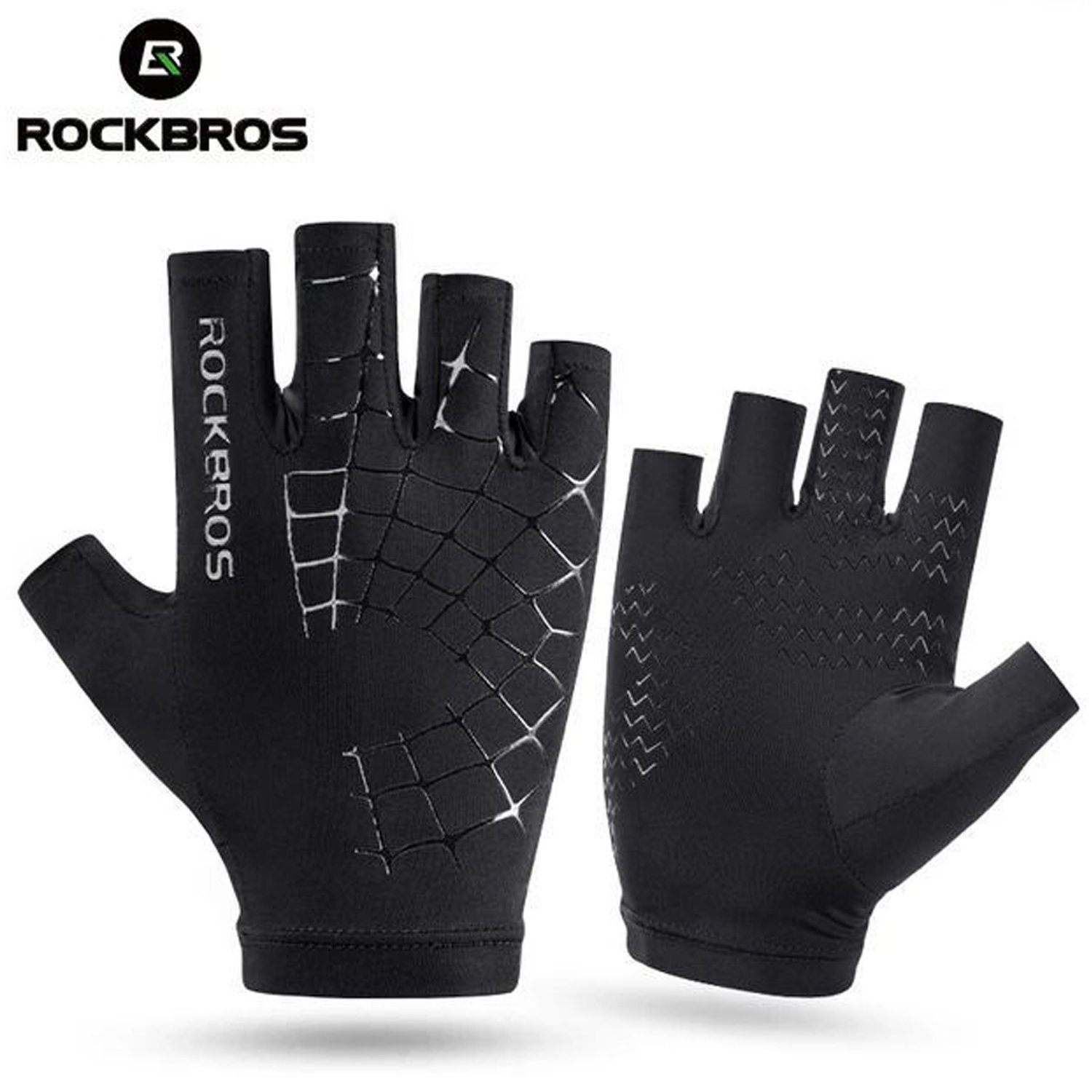 Велоперчатки ROCKBROS Ice Silk, полиэстер, черный, RB_S202BKL, размер XL