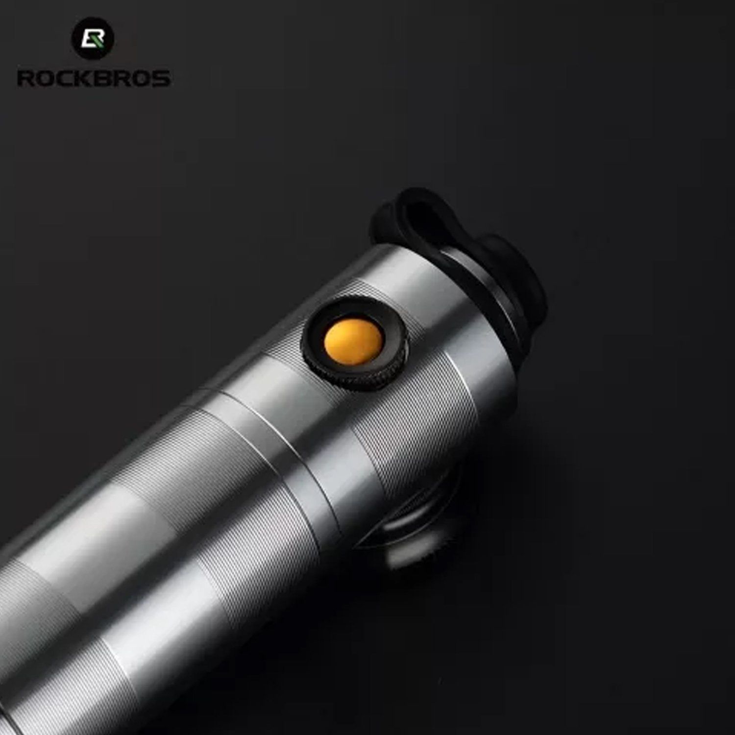 фото Насос велосипедный rockbros, ручной, со шлангом, с манометром, 160 psi, серебристый, rb_jg-pb-004