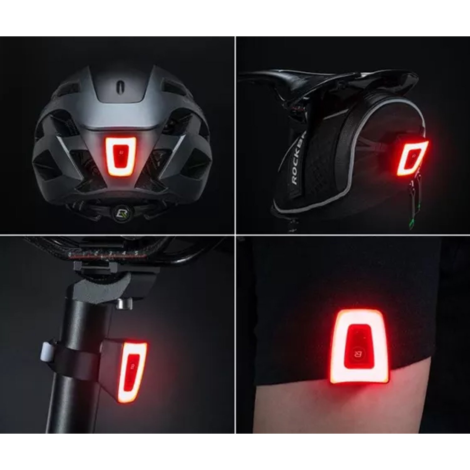 Велофонарь ROCKBROS, задний, мягкий свет, диодный, 5 режимов, USB, RB_TT30-WD УТ-00346184 - фото 4