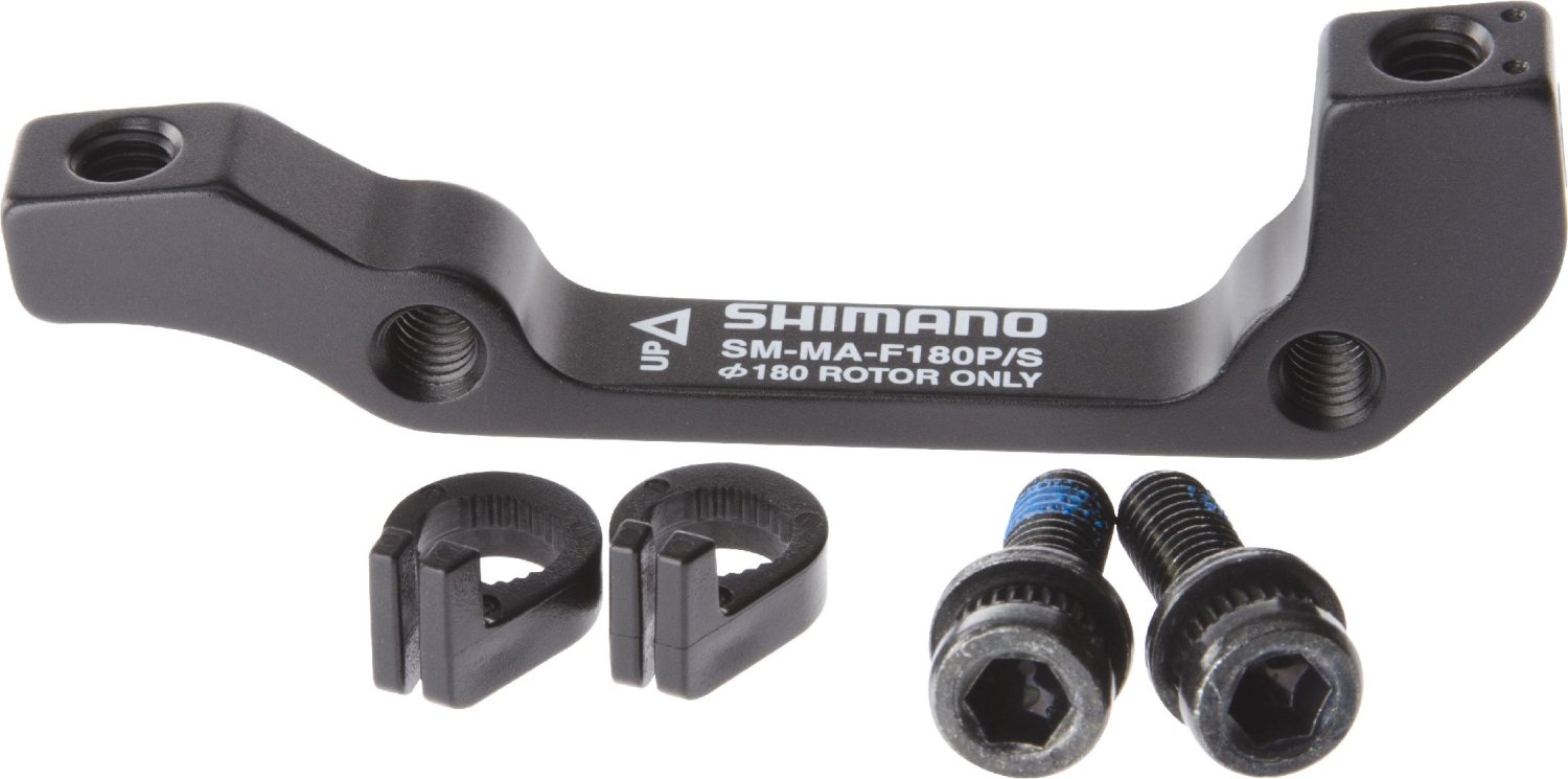 Адаптер дискового тормоза Shimano from Postmount brake on IS2000 fork, for 180mm Rotor, ind. pack, ISMMA, A109095 адаптер дискового тормоза shimano flatmount disc brake rear adapter for fm to fm from 140 mm to 160 mm ra100062