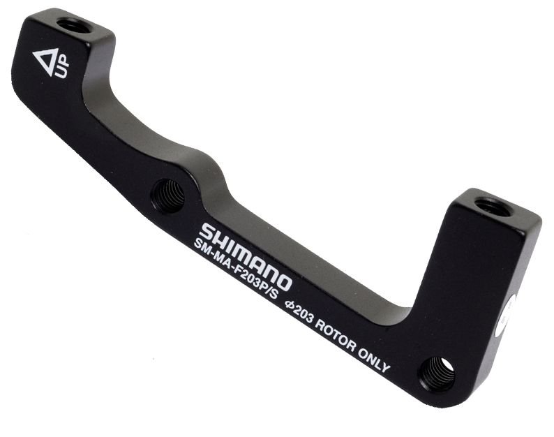Адаптер дискового тормоза Shimano from Postmountbrake to IS2000 fork, for 203mm rotor, ind. pack, ISMMAF, A109099 адаптер дискового тормоза велосипедный shimano adapter pm pm 203mm a250524