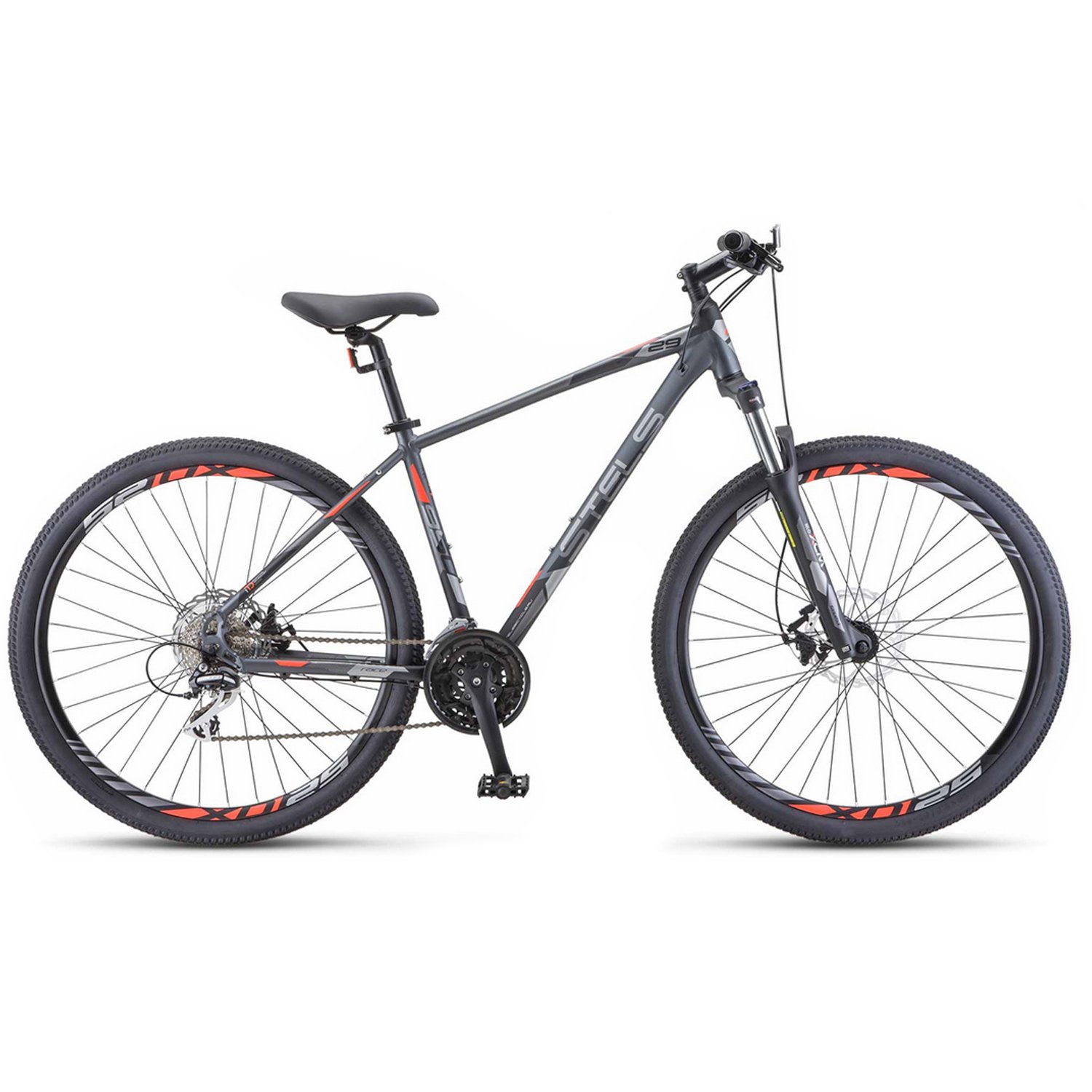 Горные (MTB) Горный велосипед STELS Navigator-950 MD, 29, рама 16.5, 24 скорости, V010, 2023, LU089218 (Рама: 16.5 (150-165 см), Цвет: Антрацитовый/зеленый)