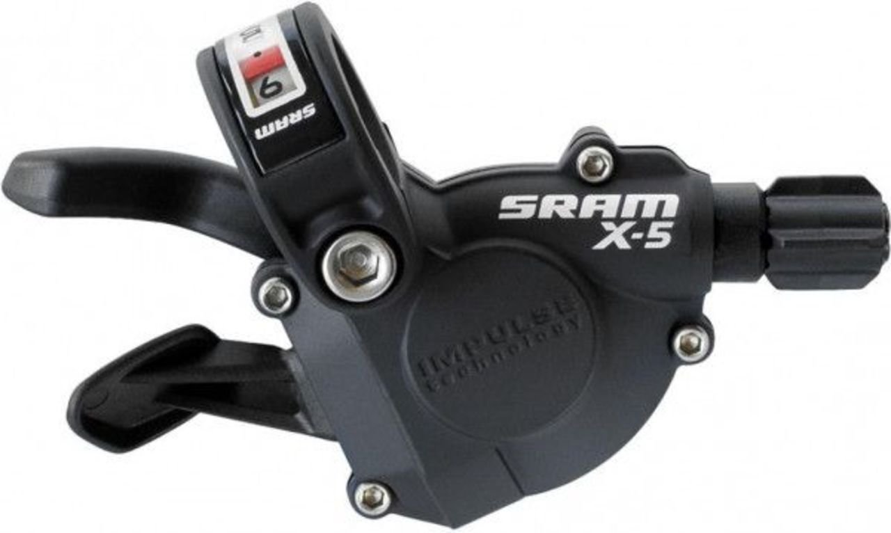 Манетка велосипедная SRAM X-5, Trigger, 9sp, Rear, Black, A151957
