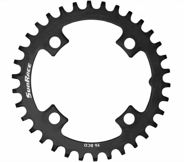 фото Звезда велосипедная передняя sunrace nw, 34t, bcd 96, сталь, чёрный, crms00.34-hp