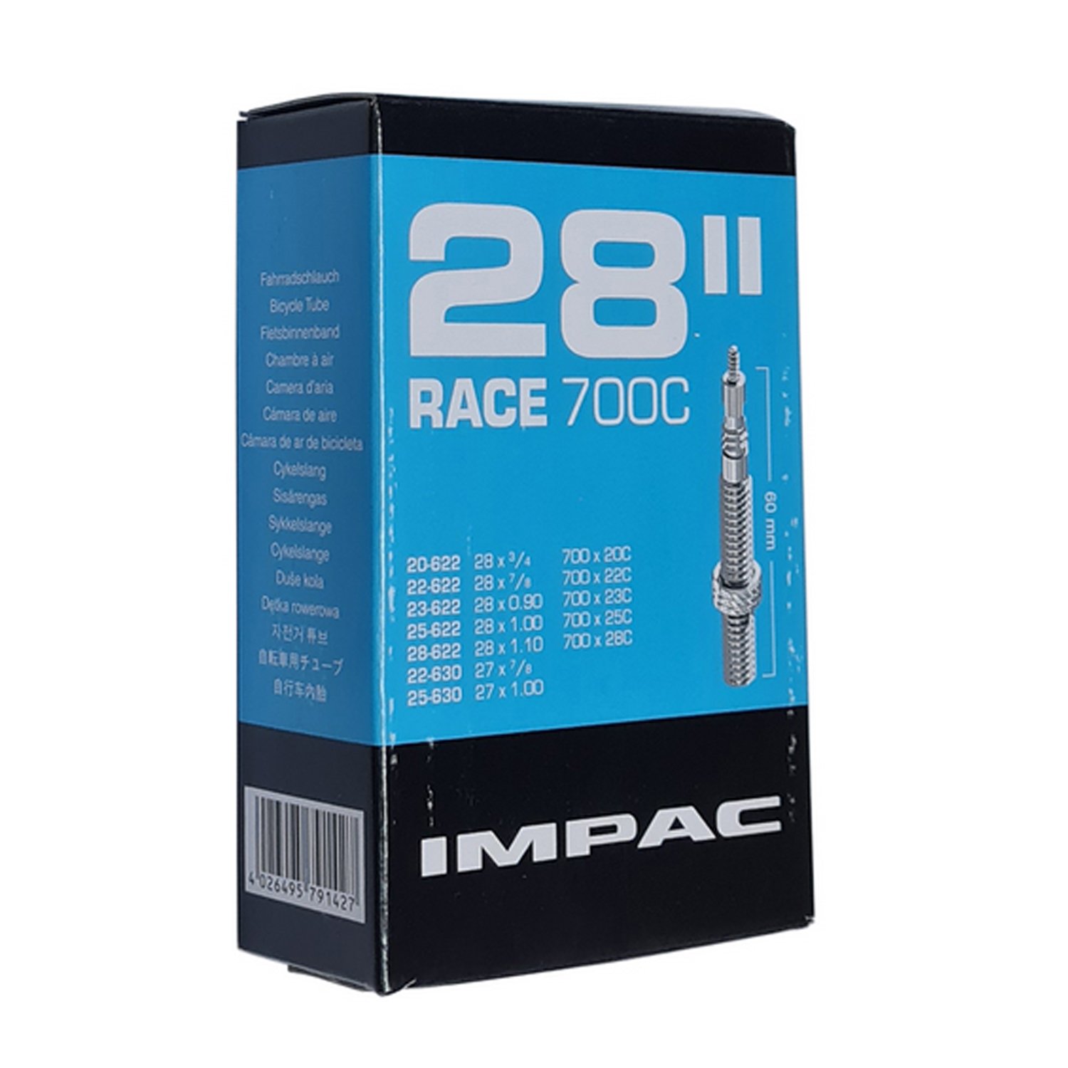 

Камера велосипедная Schwalbe IMPAC SV28"Race, 20/28-622/630, IB 60мм, 70400213