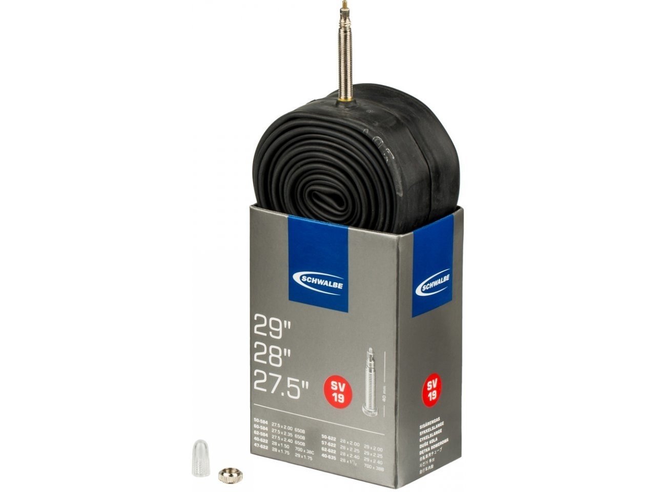 

Камера Schwalbe Nr.19, (SV 40mm), 27 1/2x2,25, 28x1,50-2,35 (57-584, 40/62-622, 40-635, A5981