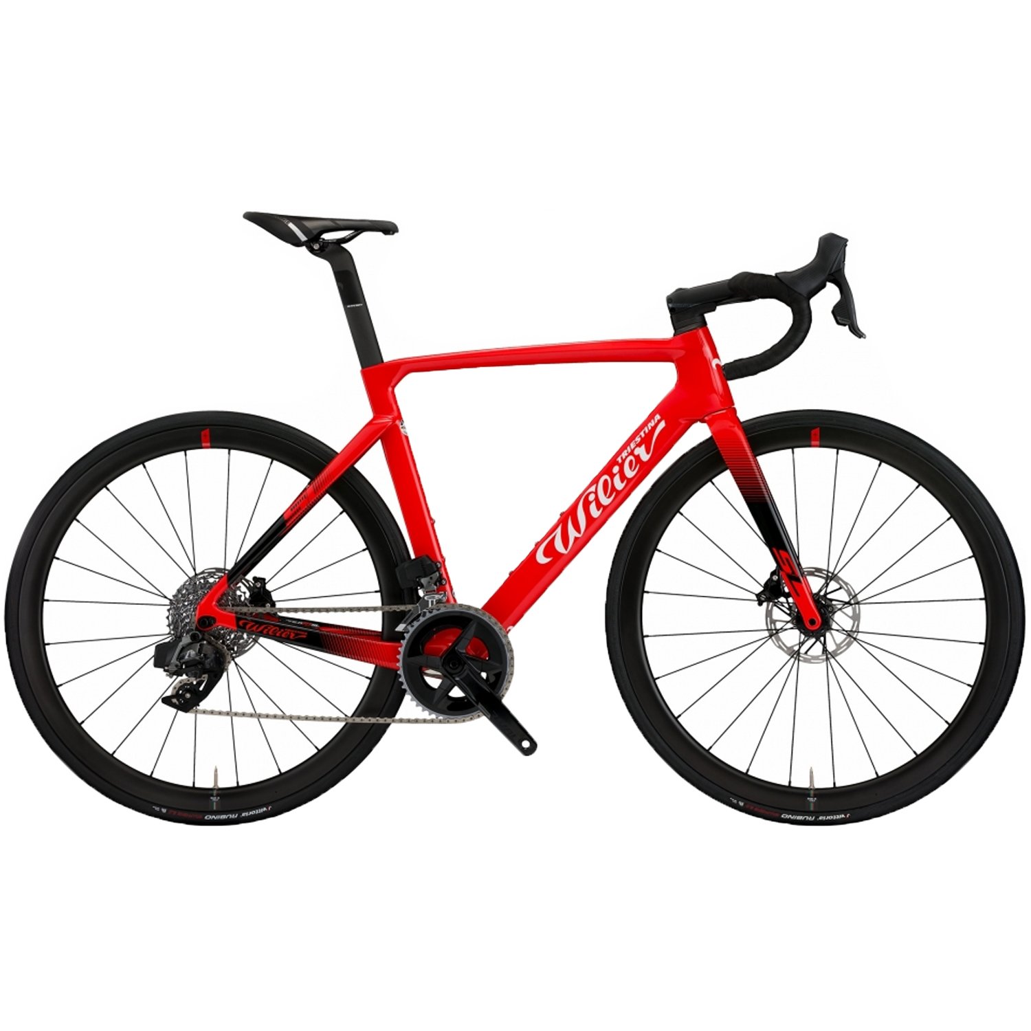  Шоссейный велосипед Wilier Cento 10 SL 105 Disc Miche Reflex, 28, 22 скорости, 2023, E107LDNBLAK/RED (Размер: XS (155-163 см), Цвет: Черный/красный)