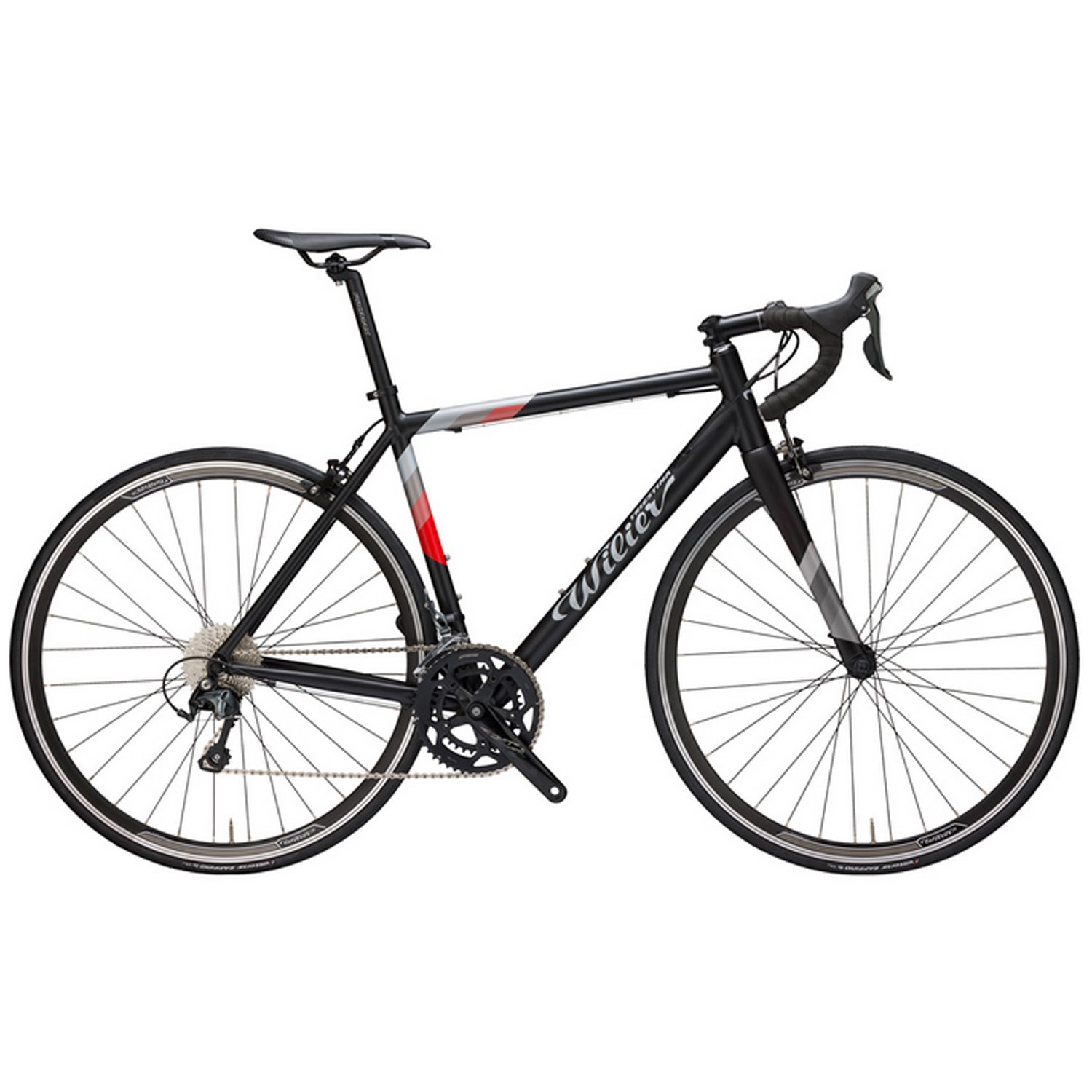 Шоссейный велосипед Wilier Montegrappa 105 Mix MRX30 28 20 скоростей черныйсеребристый 2023 E2195 Размер L Цвет Черныйсеребристый