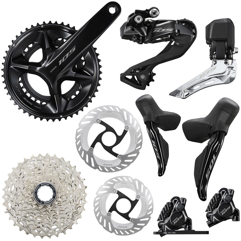 

Группа Shimano, 105 Di2 Disc 7170 DI2 L175, 50-34, 11-34, 12 скоростей, 34918789047
