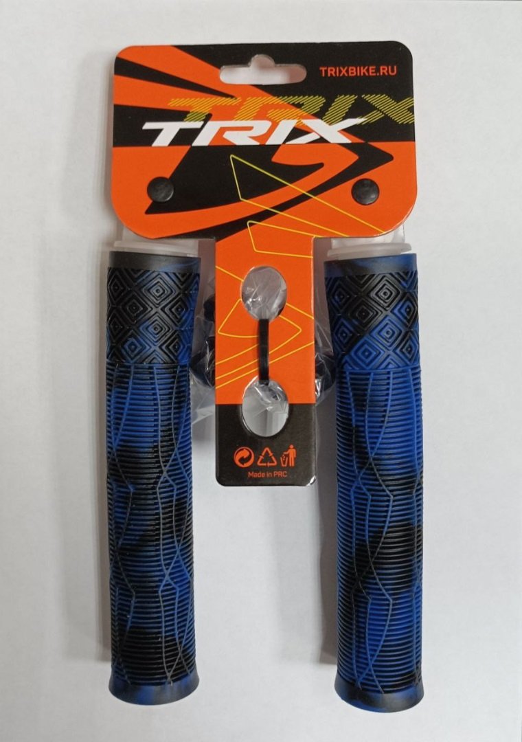 

Грипсы TRIX, для BMX, резиновые, 166мм, противоскользящие, черно-синий, HL-G132 BLACK-BLUE, Сине - черный