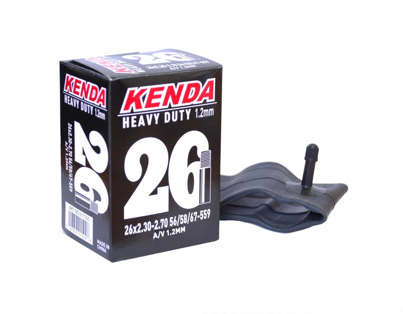 

Камера велосипедная KENDA, 26''x2.40-2.75, стенка 1,2 мм, a/v, 511335