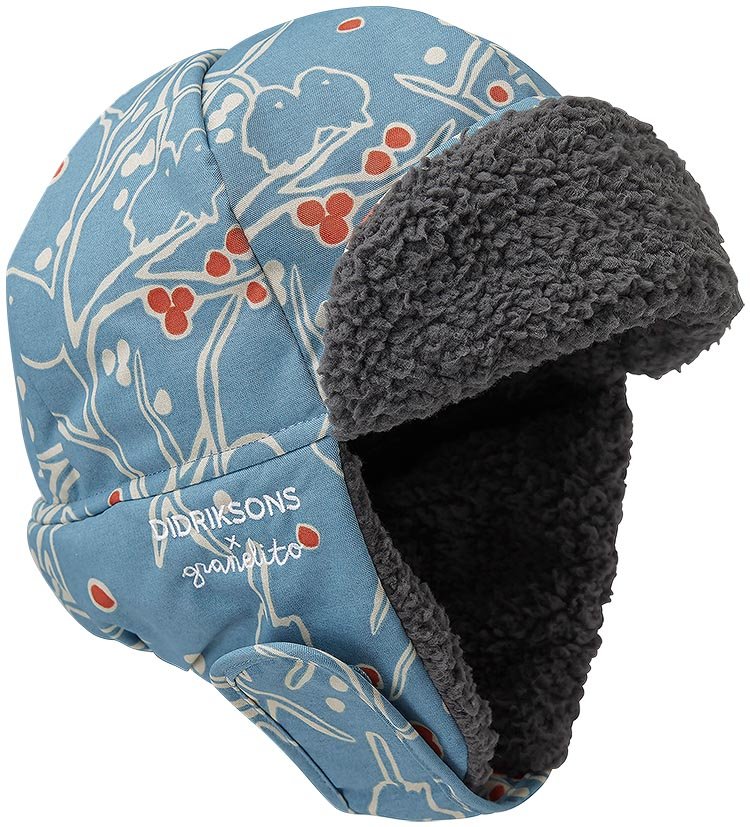 

Шапка детская DIDRIKSONS BIGGLES PR KID'S HAT 506 снегири на оранжевом, 504481 (52 ), Синяя