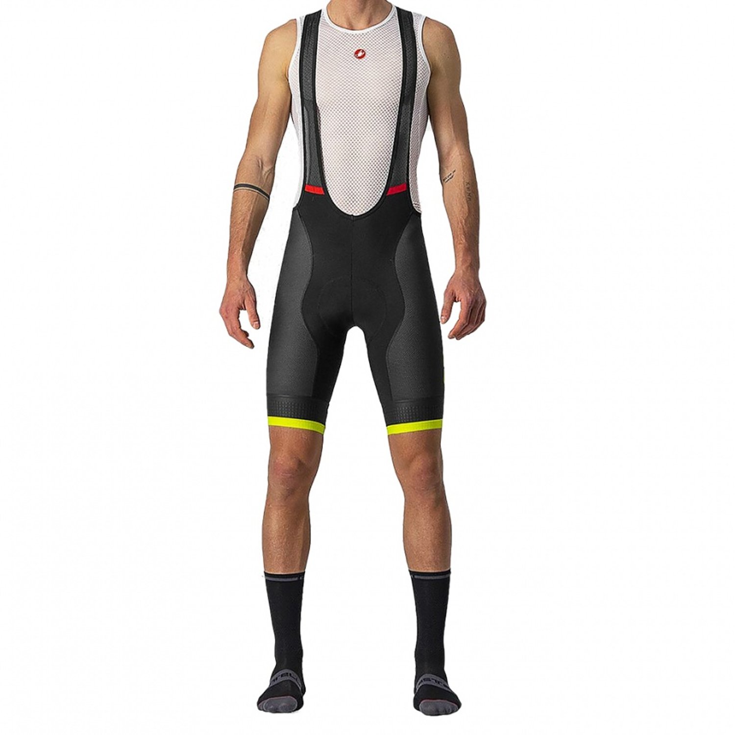 

Велотрусы Castelli COMPETIZIONE KIT, с лямками, черный/лайм, 4522003