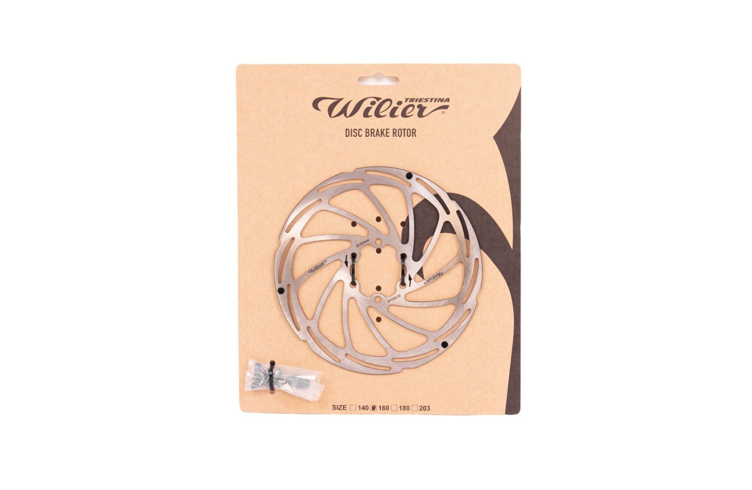 

Диск тормозной Wilier Light 160mm 6 отверстий, RDO02-160, Серебристый