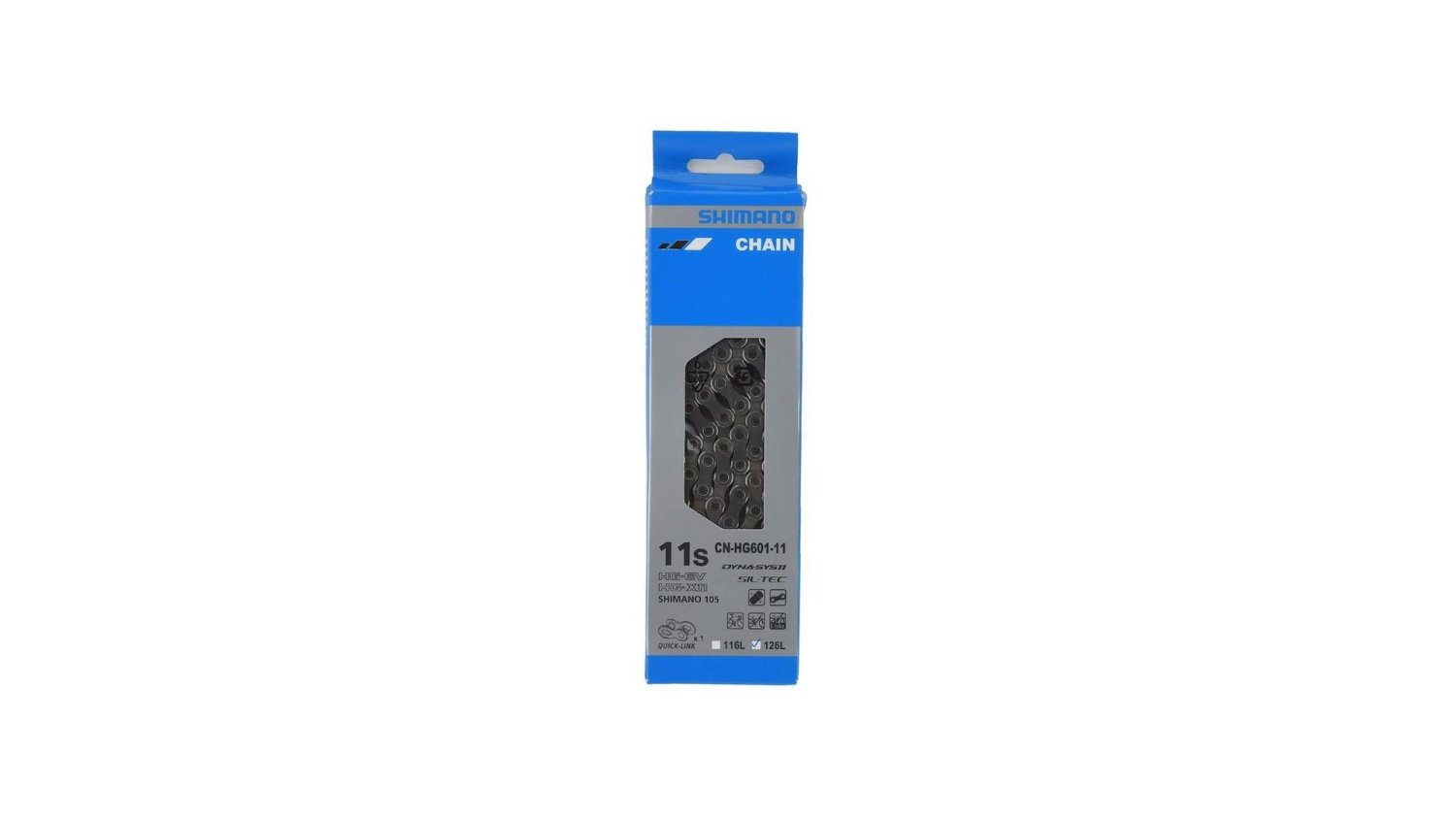 Цепь Shimano 11s Chain HG601Q 126Links/QL(ICNHG60111126Q), A249840 цепь shimano cn m9100 126links for 11 12speed hg 12 speed w quick link ind pack a240252